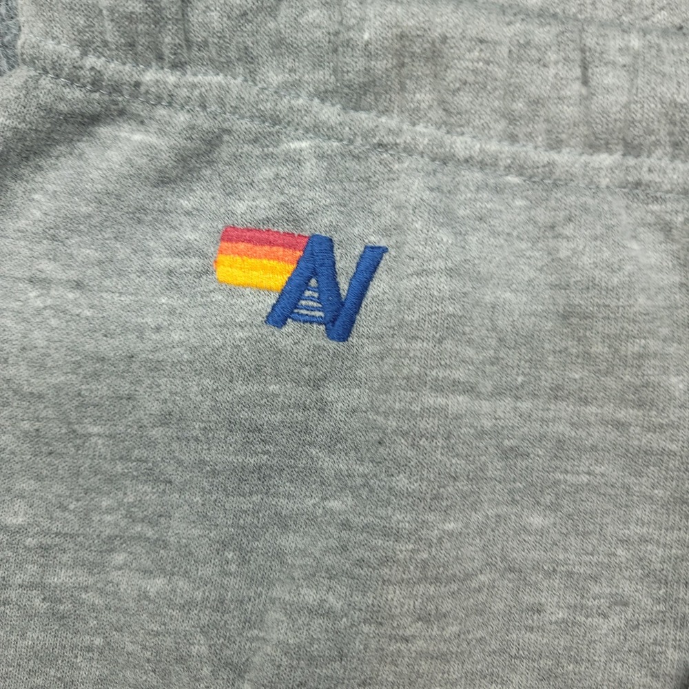 Aviator Nation Heather Gray Lightning Bolt Sweatpants Joggers Size L Made in USA